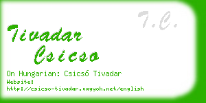 tivadar csicso business card